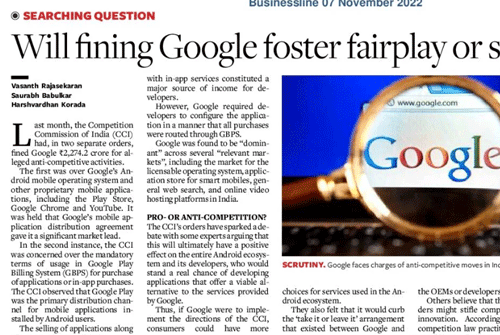 Read more about the article Will Fining Google Foster Fairplay Or Stifle Talent
