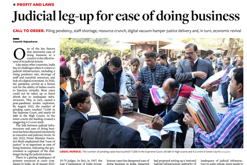 Read more about the article Judicial Leg-Up For Ease Of Doing Business