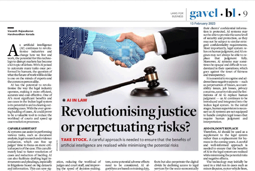 Read more about the article Revolutionising Justice Or Perpetuating Risks