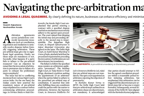 Read more about the article Pre-Arbitral Steps